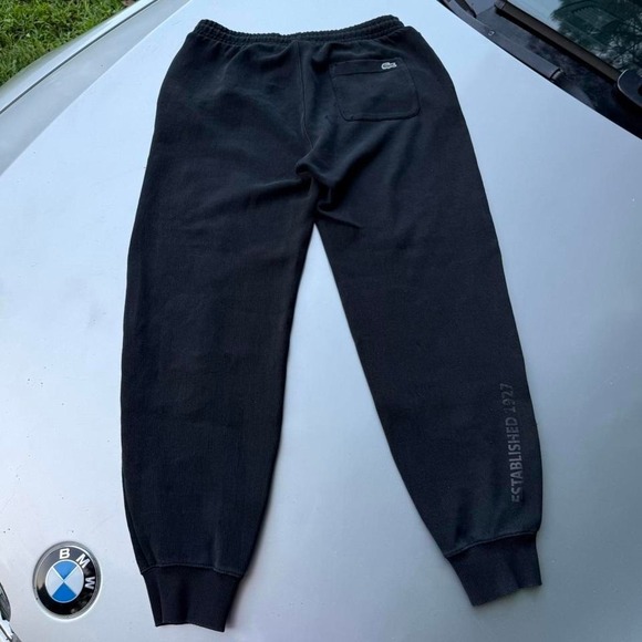 Vintage Black Lacoste sweatpants with embroidered logo - Picture 3 of 8